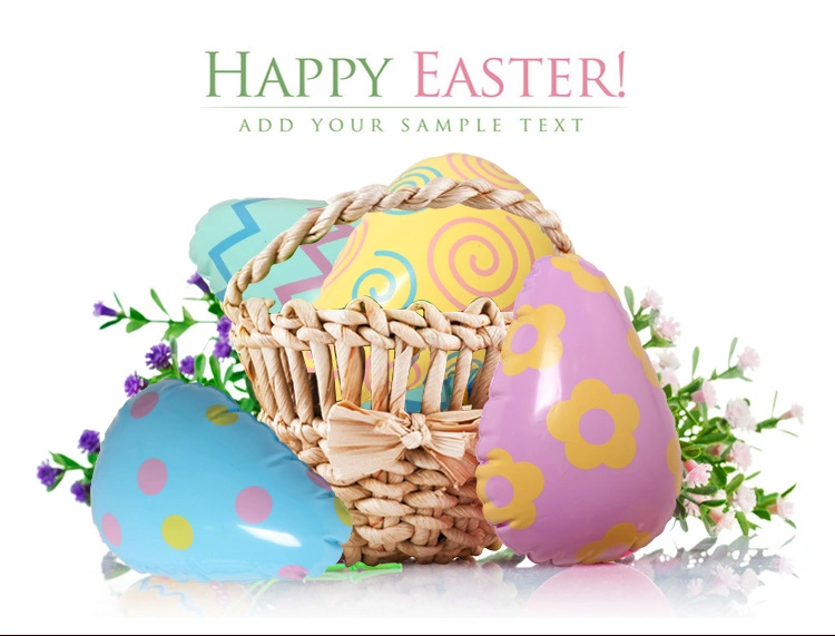 Funny Colorful PVC Inflatable Eco-Friendly Easter Egg for Easter Party Decoration